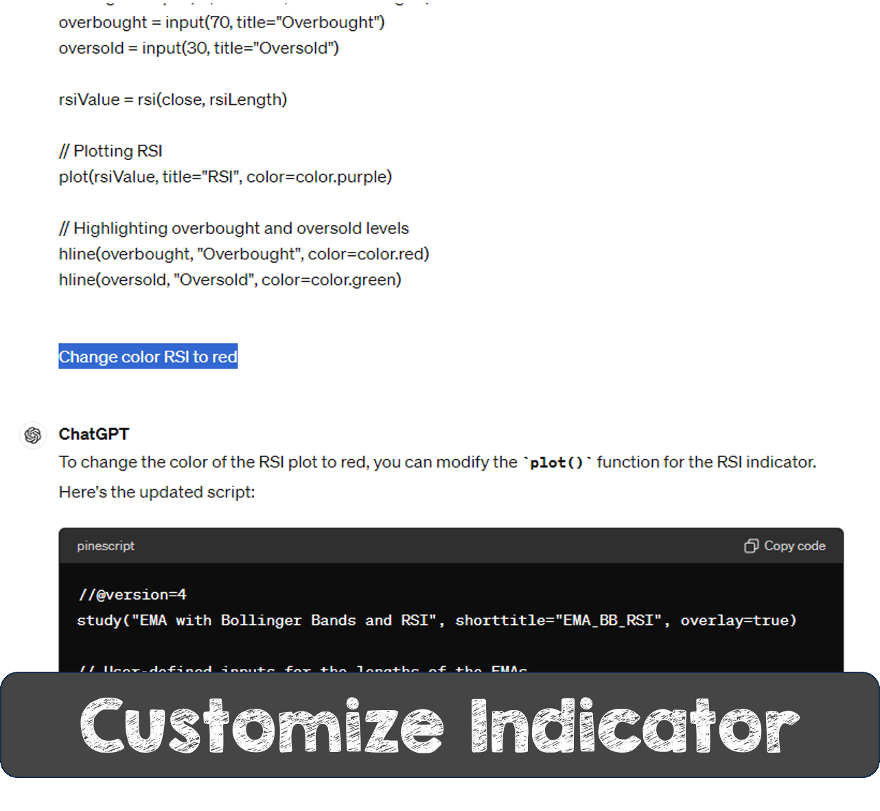 u/0xTheChartist - Use ChatGPT to create Indicator - No Code Tutorial