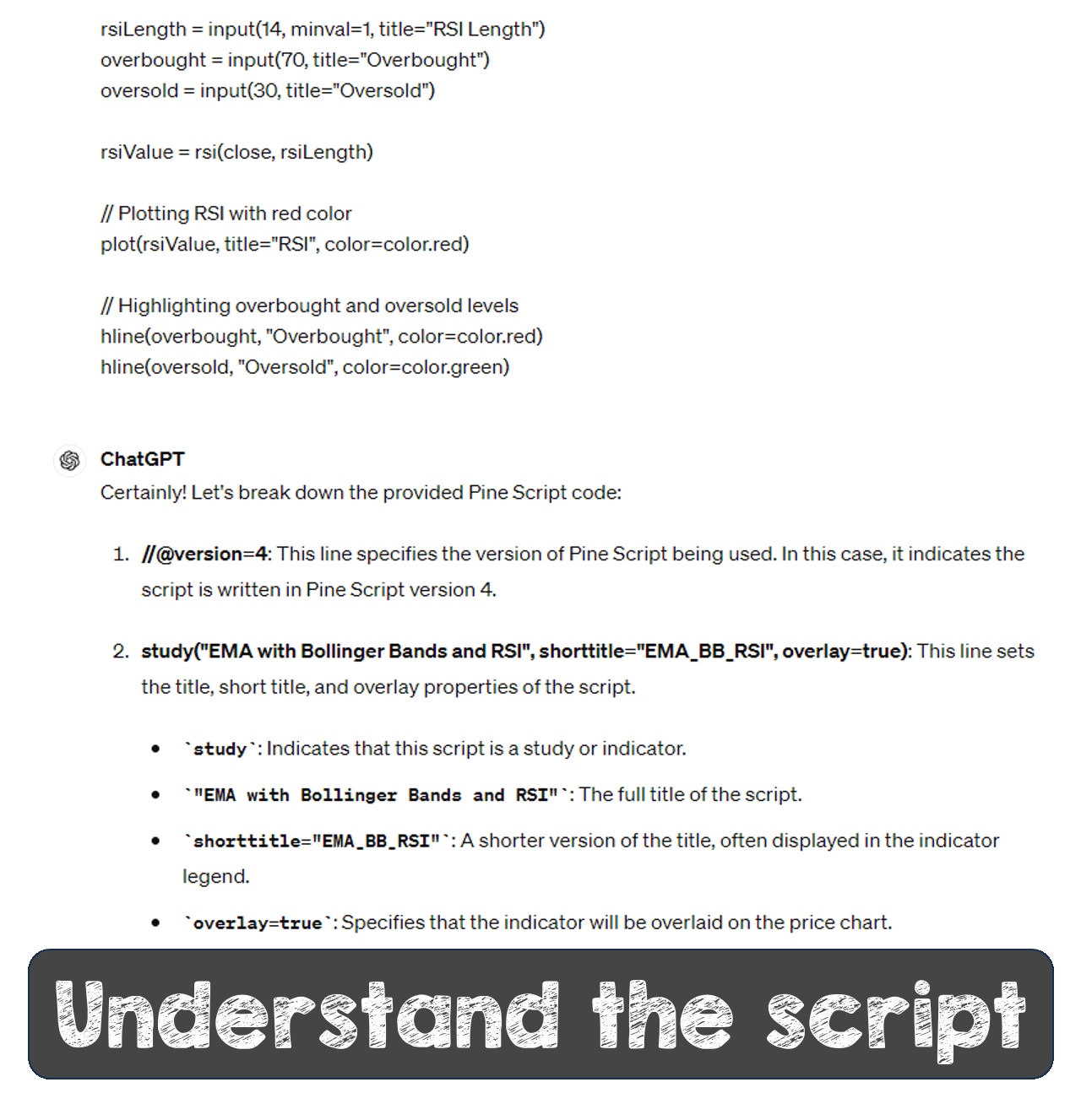 u/0xTheChartist - Use ChatGPT to create Indicator - No Code Tutorial